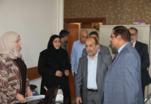 رئيس مؤسسة السجناء السياسيين يتفقد عمل الدوائر والاقسام