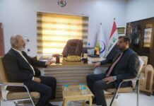 مدير مديرية سجناء ذي قار يستقبل معاون المحافظ لشؤون التخطيط في المحافظة