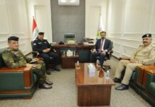 الدكتور السهلاني يستقبل مدير عام حماية الشخصيات في العراق
