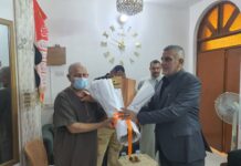 مدير عام دائرة العلاقات والإعلام يزور مدير مديرية سجناء ديالى مهنئاً بسلامته
