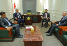 الدكتور السهلاني يبحث مع النائب الأول لمحافظ ذي قار إجراءات تخصيص الأراضي