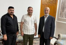 وفد من مديرية سجناء ذي قار يزور الدكتور ليث اطعيم تقديراً لإنجازه العلمي