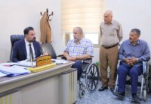 الدكتور السهلاني يستقبل عدداً من السجناء السياسيين من ذوي الهمم