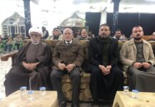 وفد مديرية سجناء ديالى يشارك في الحفل التأبيني لذكرى استشهاد قادة النصر