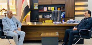 مدير سجناء البصرة يستقبل النائب فالح الخزعلي لبحث ملف توزيع الأراضي وتطوير الخدمات المقدمة للمشمولين